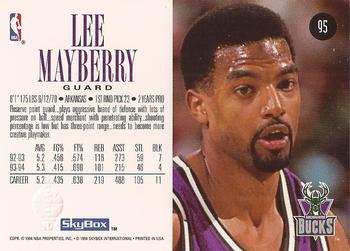 1994-95 SkyBox Premium #95 Lee Mayberry Back