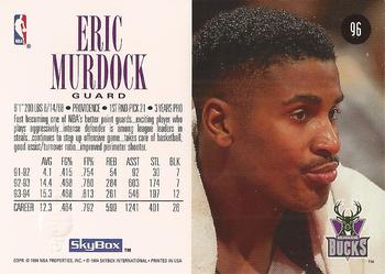 1994-95 SkyBox Premium #96 Eric Murdock Back