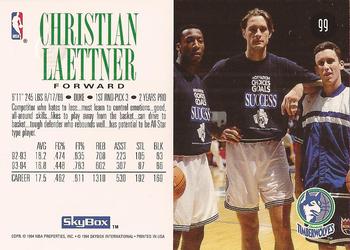 1994-95 SkyBox Premium #99 Christian Laettner Back