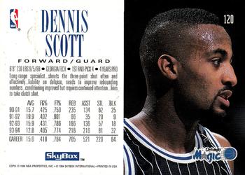 1994-95 SkyBox Premium #120 Dennis Scott Back
