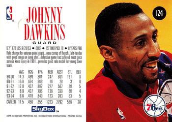 1994-95 SkyBox Premium #124 Johnny Dawkins Back