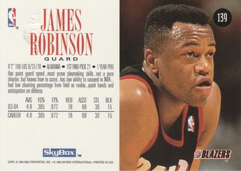 1994-95 SkyBox Premium #139 James Robinson Back