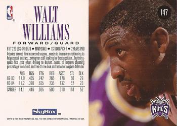 1994-95 SkyBox Premium #147 Walt Williams Back