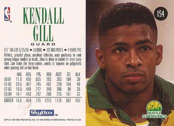 1994-95 SkyBox Premium #154 Kendall Gill Back