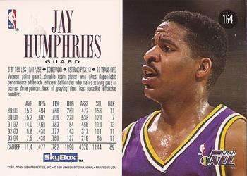 1994-95 SkyBox Premium #164 Jay Humphries Back