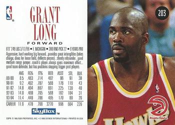 1994-95 SkyBox Premium #203 Grant Long Back