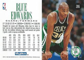 1994-95 SkyBox Premium #206 Blue Edwards Back