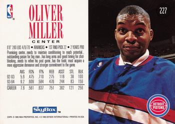 1994-95 SkyBox Premium #227 Oliver Miller Back