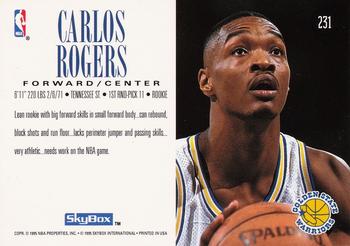 1994-95 SkyBox Premium #231 Carlos Rogers Back