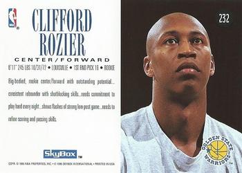 1994-95 SkyBox Premium #232 Clifford Rozier Back