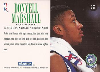 1994-95 SkyBox Premium #257 Donyell Marshall Back
