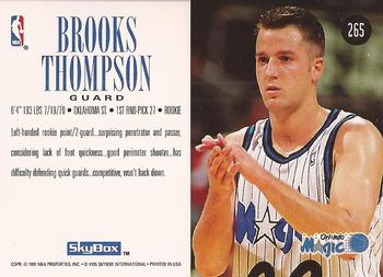 1994-95 SkyBox Premium #265 Brooks Thompson Back