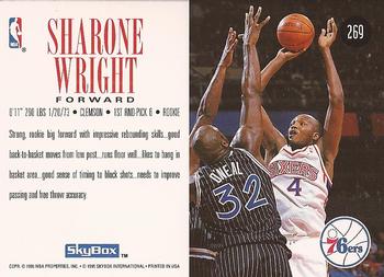 1994-95 SkyBox Premium #269 Sharone Wright Back
