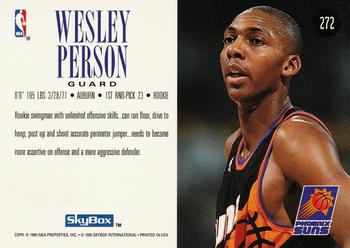 1994-95 SkyBox Premium #272 Wesley Person Back