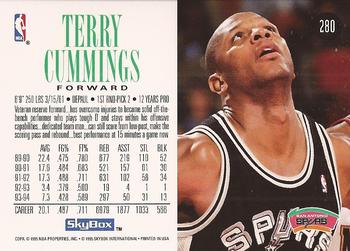 1994-95 SkyBox Premium #280 Terry Cummings Back