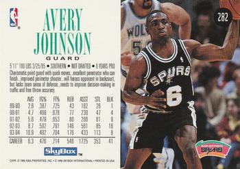 1994-95 SkyBox Premium #282 Avery Johnson Back