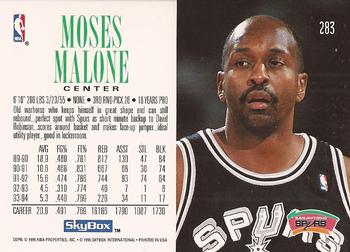 1994-95 SkyBox Premium #283 Moses Malone Back