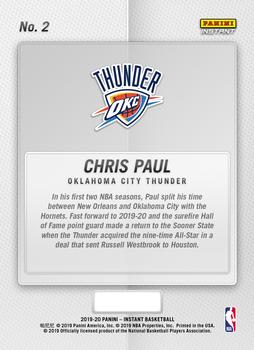 2019-20 Panini Instant NBA - Green #2 Chris Paul Back