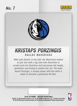 2019-20 Panini Instant NBA - Green #7 Kristaps Porzingis Back
