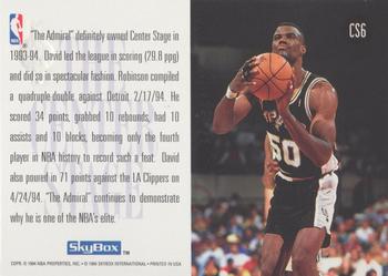 1994-95 SkyBox Premium - Center Stage #CS6 David Robinson Back