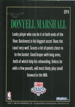 1994-95 SkyBox Premium - Draft Picks #DP4 Donyell Marshall Back