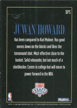 1994-95 SkyBox Premium - Draft Picks #DP5 Juwan Howard Back