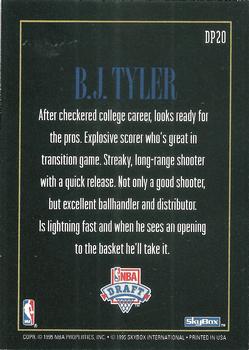 1994-95 SkyBox Premium - Draft Picks #DP20 B.J. Tyler Back