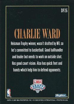 1994-95 SkyBox Premium - Draft Picks #DP26 Charlie Ward Back