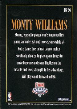 1994-95 SkyBox Premium - Draft Picks #DP24 Monty Williams Back