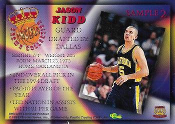 1994 Pacific Prisms - Samples #SAMPLE2 Jason Kidd Back