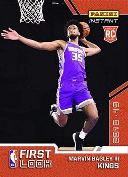 2018-19 Panini Instant NBA First Look #FL-2 Marvin Bagley Front