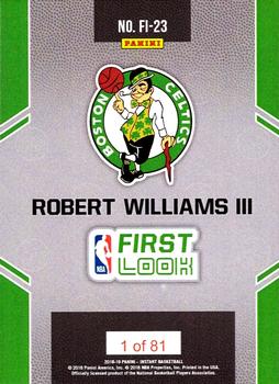 2018-19 Panini Instant NBA First Look #FL-23 Robert Williams III Back