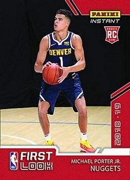 2018-19 Panini Instant NBA First Look #FL-36 Michael Porter Jr. Front