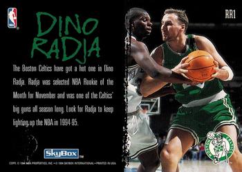 1994-95 SkyBox Premium - Ragin' Rookies #RR1 Dino Radja Back