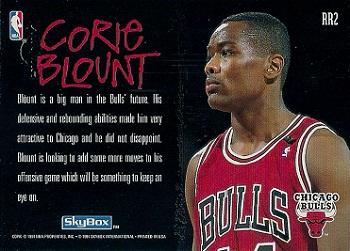 1994-95 SkyBox Premium - Ragin' Rookies #RR2 Corie Blount Back