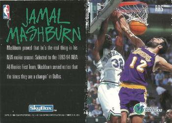 1994-95 SkyBox Premium - Ragin' Rookies #RR5 Jamal Mashburn Back