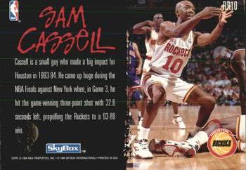 1994-95 SkyBox Premium - Ragin' Rookies #RR10 Sam Cassell Back