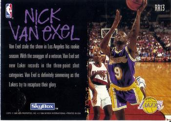 1994-95 SkyBox Premium - Ragin' Rookies #RR13 Nick Van Exel Back