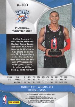2019-20 Panini Spectra #160 Russell Westbrook Back