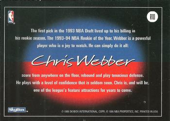 1994-95 SkyBox Premium - Revolution #R10 Chris Webber Back
