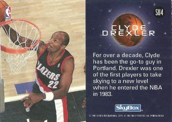 1994-95 SkyBox Premium - Slammin' Universe #SU4 Clyde Drexler Back