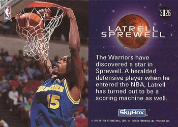 1994-95 SkyBox Premium - Slammin' Universe #SU26 Latrell Sprewell Back