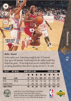 1994-95 SP #48 B.J. Armstrong Back
