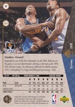 1994-95 SP #52 Tyrone Hill Back