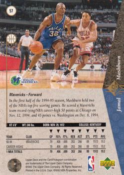 1994-95 SP #57 Jamal Mashburn Back