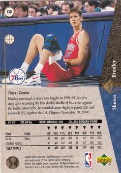 1994-95 SP #130 Shawn Bradley Back