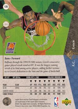 1994-95 SP #135 A.C. Green Back