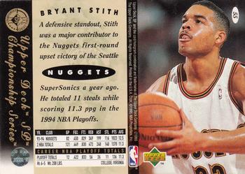 1994-95 SP Championship #55 Bryant Stith Back