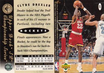 1994-95 SP Championship #65 Clyde Drexler Back