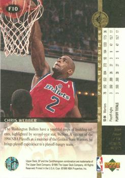 1994-95 SP Championship - Future Playoff Heroes #F10 Chris Webber Back